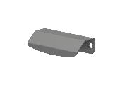 Ручка торцевая FLAT серая 974 FLAT 896(974) 